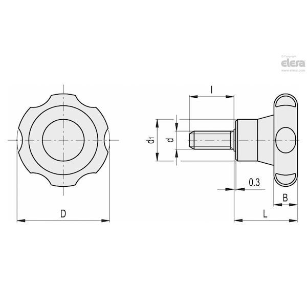 Zinc-plated Steel Threaded Stud, VL.155/80 P-M12x30